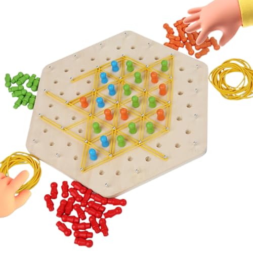 Stiftspiel, elastisches Gummispiel, Puzzlespiele mit dreieckigem Stift, Strategiespiel, Reisespiel, Lernspielzeug für Geburtstag, von Generic