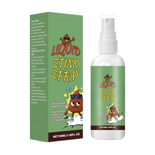 Stinkspray, lustiges Furzspray, 50 ml, lustiger, urkomischer Stinknebel mit Geräusch, Scherzgerät für Halloween-Partys, Versammlungen, Aprilscherz, Streichliebhaber, Kinder und Erwachsene Stinkspray, lustiges Furzspray, 50 ml, lustiger, urkomischer Stinknebel mit Geräusch, Scherzgerät für Halloween-Partys, Versammlungen, Aprilscherz, Streichliebhaber, Kinder und Erwachsene von Generic