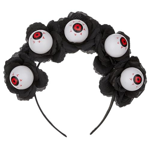 -Stirnbänder Horror - einzigartiger gotischer Kopfschmuck, gruseliges Haarschmuck | Lustiges Party-Stirnband mit Blumen- und Schädeldetails für Kostüm-Kleider, Trick-Behandlung, f -Stirnbänder Horror - einzigartiger gotischer Kopfschmuck, gruseliges Haarschmuck | Lustiges Party-Stirnband mit Blumen- und Schädeldetails für Kostüm-Kleider, Trick-Behandlung, f von Generic