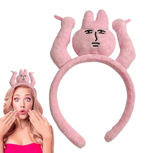 Stirnband-Clip – Greift Haarhase, Stofftier-Clip-Set | Niedliches Hasenohren-Stirnband, Cartoon-Kostüm-Requisiten, lustiger Hut, Kaninchen-Design, Party-Kostüm-Zubehör für Erwachsene, Damen-Haarband von Generic