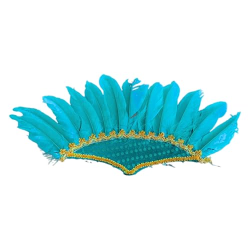 Stirnband mit Feder-Pailletten für Auftritte, Festivals und Partys. Atemberaubendes Accessoire für Kostüme und Feiern.(BU1,Einheitsgröße) von Generic