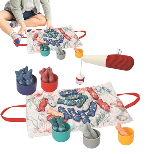 Stoff-Set für Kinder von 1 2 3 4 Jahren | Stoffspielzeug mit stapelbaren Bechern | pädagogische Aktivitäten zur frühen Erkennung zu Hause, Klassenzimmer, Reisen und Homeschooling von Generic