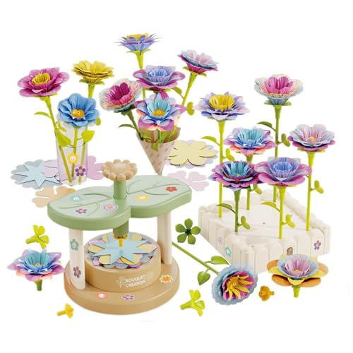 Stoffblume Blumensträuße Spielzeug für Mädchen - Blumenzubereitungsset | Bildung handgemachte Handwerkssets für Kinder im Alter von 4-8 Veranstaltungskoordinatoren Schulkunst Lehrer von Generic