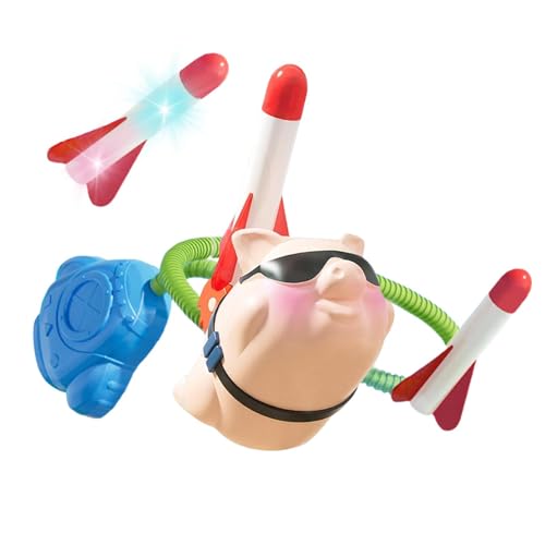 Stomper Rockets for Kids, Kids Rocket Launch Toy | Pad-Locking Airplane mit Affe | Outdoor-Aktivitäten Springen Spiel Hochfliegen für Kleinkinder Stomper Rockets for Kids, Kids Rocket Launch Toy | Pad-Locking Airplane mit Affe | Outdoor-Aktivitäten Springen Spiel Hochfliegen für Kleinkinder von Generic