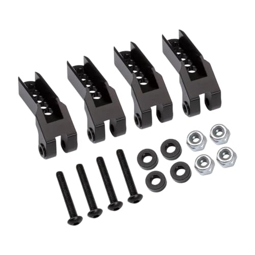 Stoßdämpfer Hydraulische Halterungen 1:10 RC Crawler Teile Turm Teile für 82056-4, Schwarz von HuadaXtai