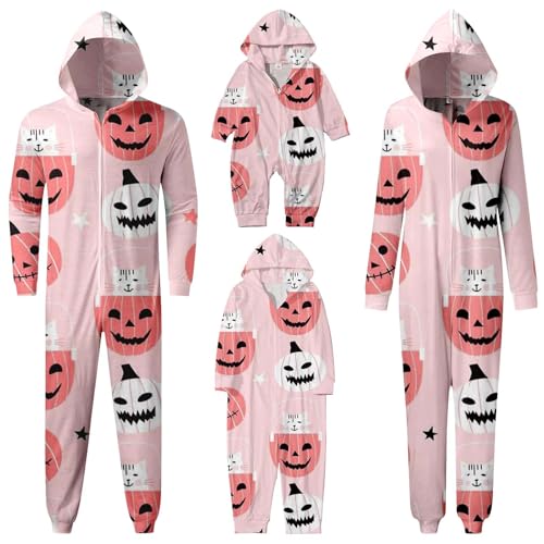 Strampler-Set mit Kapuze Halloween & Pumpkin Mom Cozy Family Costume For Celebrations(Kinder,#046,4 Jahre alt) von Generic