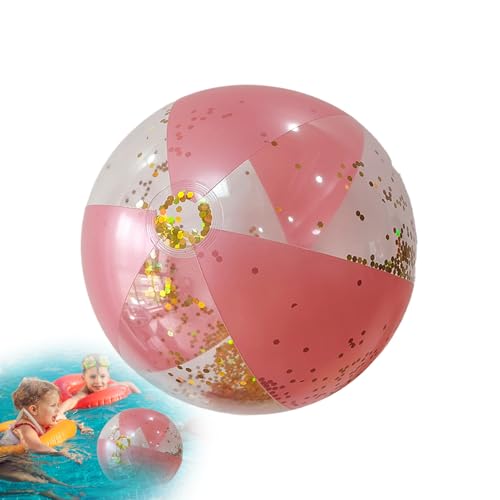 Strandballons – Poolbälle für den Sommer mit Glitzer – wiederverwendbares Spielzeug aus PVC für lustige Spiele und sportliche Aktivitäten für Erwachsene und im Freien, Sommer, Party von Generic