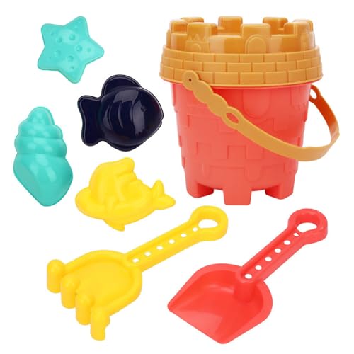 Strandsandspielzeugset - Kinderschaufel -Set, Sandformen, Sommerspielzeug | Buntes Strandwerkzeug Im Freien Mit Trageimer Für Sandspiel, Perfektes Feiertagsgeschenk Für Und Mädchen Spaß Zeit (A von Generic