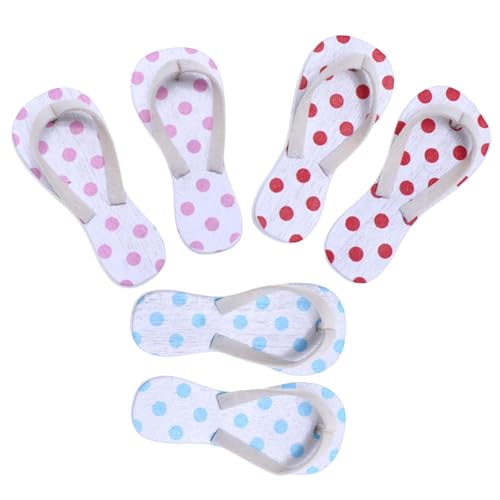 Strandschuhe, Hausschuhe für Puppenhaus - Sommersandalen dekorative Größe - für Puppen, Hausschuhe, realistische Requisiten für Fotografie, Set von Generic
