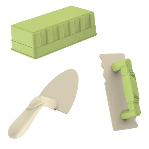 Strandspielzeug für Kinder, Sandbuddel-Set, Kunststoff-Konstruktionsset für Kleinkinder, Spielen im Freien und langlebig, lehrreich, für Jungen und Mädchen ab 3 Jahren Jlq915 (Green, 13cm) von Generic