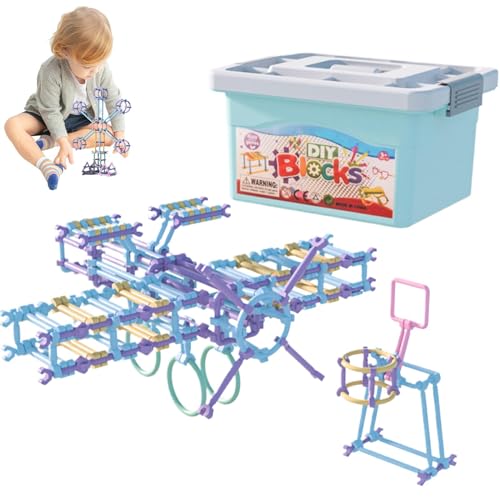 Strohstäbe Bausteine Bausteine Bausteine STEM Bausteine Kreatives Steckverbindungsset 1500 Teile Bausteine Spielzeug Weihnachten Geschenke von Generic