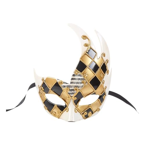 Style Kostüm für Erwachsene Edle Maskerade Augenabdeckung für festliche Partys aus Kunststoff Perfekt für Kostüm & Karneval Zsh481 (Black, 20X17CM) von Generic