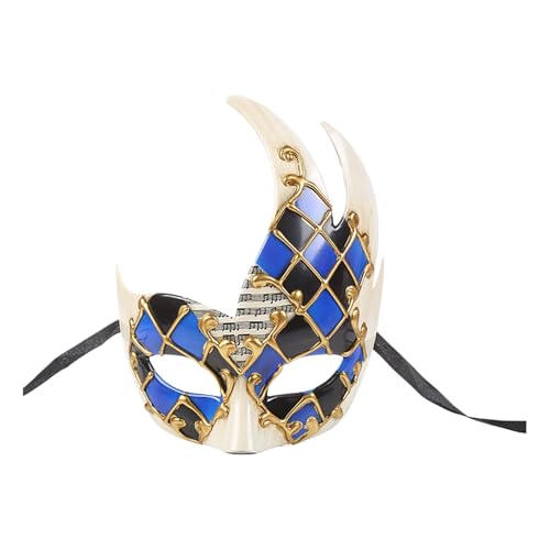 Style Kostüm für Erwachsene Edle Maskerade Augenabdeckung für festliche Partys aus Kunststoff Perfekt für Kostüm & Karneval Zsh481 (Blue, 20X17CM) von Generic