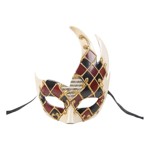 Style Kostüm für Erwachsene Edle Maskerade Augenabdeckung für festliche Partys aus Kunststoff Perfekt für Kostüm & Karneval Zsh481 (Red, 20X17CM) von Generic