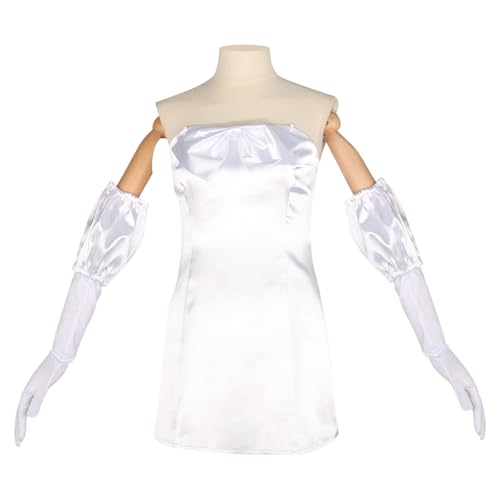 Sua Cosplay Kostüm Weibliche Anime Weißes Kleid Puppe Sänger Bühne Uniform mit Handschuhen von Generic