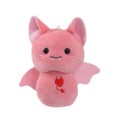 Süße Halloween-Katze aus Plüsch – Niedliche Teufel-Katze als kuschelige Tierfigur | Flauschiges Stofftier als Deko für Halloween-Party, Kinderzimmer & Sammler (Pink) von Generic