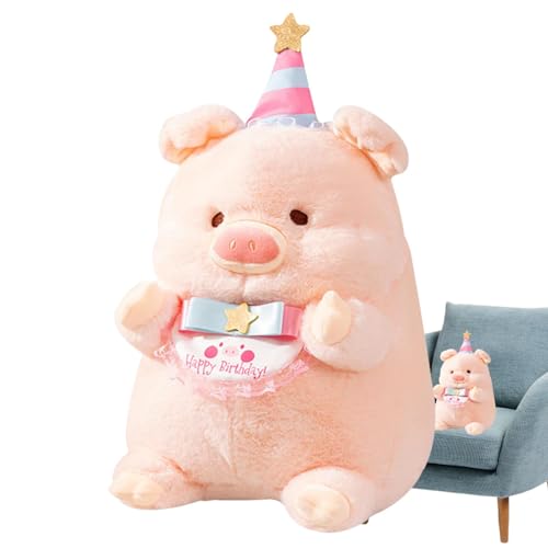 Süße Schweinchen Plüschkissen, Cartoon Plüschtier | Weiches und bequemes Kuscheltier Plüschtier - Plüschkissen mit Happy Birthday Banner für a Süße Schweinchen Plüschkissen, Cartoon Plüschtier | Weiches und bequemes Kuscheltier Plüschtier - Plüschkissen mit Happy Birthday Banner für a von Generic