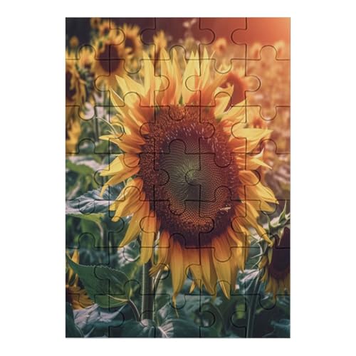 Sunflowers - 1000 Teile Puzzle – - Hochauflösendes - Gelegenheitsspiel – 1000 Teile Holzpuzzle 35 von Generic