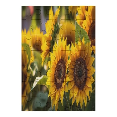 Sunflowers - 1000 Teile Puzzle – - Hochauflösendes - Gelegenheitsspiel – 1000 Teile Holzpuzzle 35 von Generic