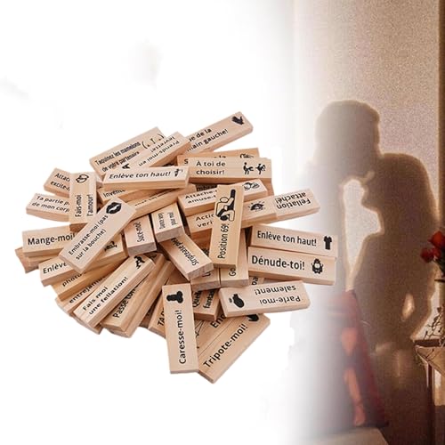 Super freches Stapelspiel 48 Teile aus Holz zum Valentinstag, Paaraktivität und Dating Idee für Erwachsene auf Französisch Super freches Stapelspiel 48 Teile aus Holz zum Valentinstag, Paaraktivität und Dating Idee für Erwachsene auf Französisch von Generic