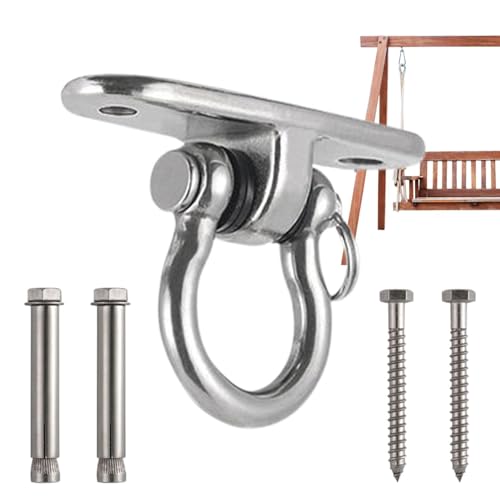 Swing Hanger - Heavy Load Capacity Swing Set Hangers - 360° Rotating Swing Set Hardware Hooks for Porch - Patio, Playground, Garden, Indoor/Outdoor von Generic