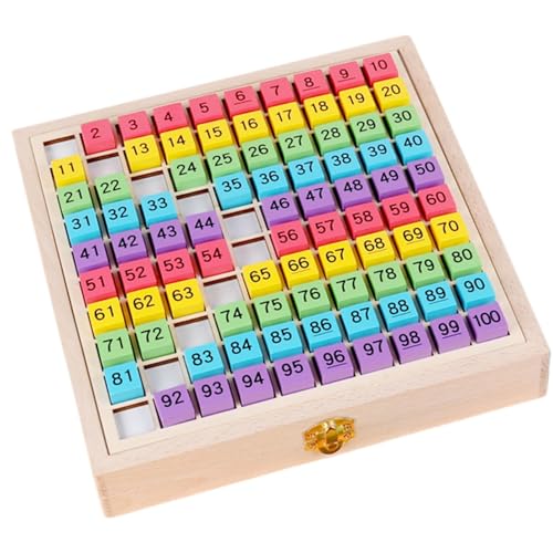 Tabelle einhundert Zahlen Tabelle Zählen Kinderspielzeug-Lernzahlen Numps Acchool Tabelle Toset Bildungszählung Tabelle 1-100 Lernspielzeug All-Small Mathematical Table von Generic