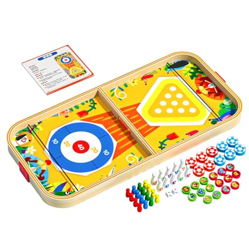 Tabletop Schachbrett-Spiel-Sets, Schnelles Sling Puck Set,Eltern-Kind-Interaktives pädagogisches Brettspiel - Pädagogische Familientische Spielzeug Für Zuhause, Reise, Reisen, Camping von Generic