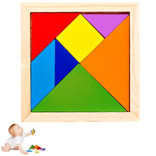 Tangram Holzpuzzle – klassisches Puzzlespiel 7-teilig | Lern- und Spielspielzeug für und Mädchen, REGT die Fantasie und Fähigkeiten zur Problemlösung an Tangram Holzpuzzle – klassisches Puzzlespiel 7-teilig | Lern- und Spielspielzeug für und Mädchen, REGT die Fantasie und Fähigkeiten zur Problemlösung an von Generic