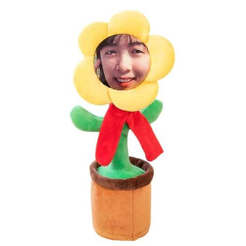 Tanzen mit individuellem Gesicht. Individuelles Tanzen. Sprechende Sonnenblume. was Sie Sagen. Singt. Imitiert. Nimmt lustige Lieder auf. Für Geburtstage und Feste. (Yellow, 35cm) von Generic