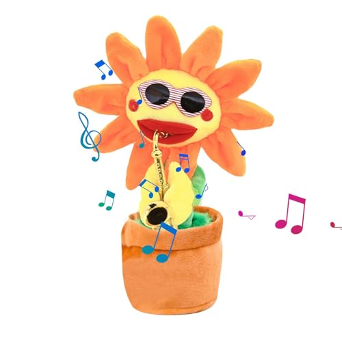 Tanzende Sonnenblume - Sonnenblume singen, glühend sprechend wiederholt Saxophon Weiches Spielzeug - singende tanzende Musical Lustige Geschenk mit 200 Liedern für Kinder 18 Monate+ Tanzende Sonnenblume - Sonnenblume singen, glühend sprechend wiederholt Saxophon Weiches Spielzeug - singende tanzende Musical Lustige Geschenk mit 200 Liedern für Kinder 18 Monate+ von Generic