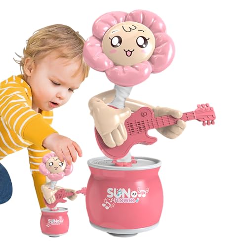 Tanzendes Sonnenblumenspielzeug, tanzende Sonnenblume | Spielzeug mit Sound für Tanzblume, elektronische Sonnenblume, elektrische Schaukel, für 3 Jahre von Generic