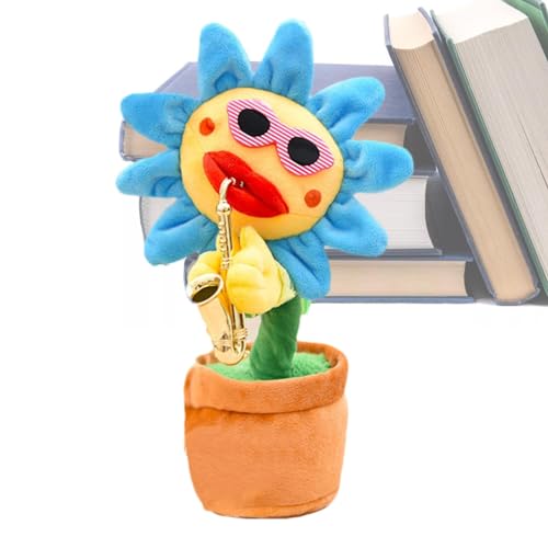 Tanzendes Sonnenblumenspielzeug - Leuchtendes, sprechendes | Sich wiederholendes Saxophon aus weichem Plüsch mit Aufnahmefunktion | Partygeschenke, Dekokissen, 200 Lieder, lustiges Musikgeschenk Tanzendes Sonnenblumenspielzeug - Leuchtendes, sprechendes | Sich wiederholendes Saxophon aus weichem Plüsch mit Aufnahmefunktion | Partygeschenke, Dekokissen, 200 Lieder, lustiges Musikgeschenk von Generic
