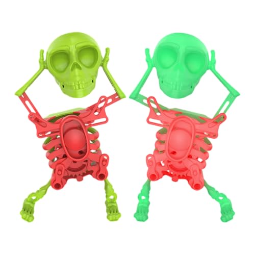Tanzes Skelettspielzeug Wind Up Skeleton Frühling Uhrenspielzeug (grün) (grün Leuchtend) von Generic