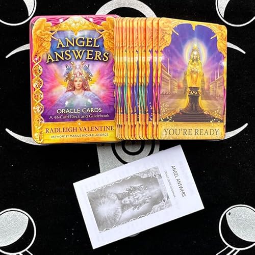 Tarot-Orakelkarten mit Eisen-Box, 44 Karten, englische Bedienungsanleitung, 9,7 x 6,9 cm (Work Your Light Orakel) von Generic