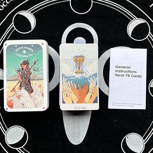 Tarot-Orakelkarten mit Eisen-Box und englischer Bedienungsanleitung, 10,2 x 6,1 cm (Muse cat Tarot) von Generic