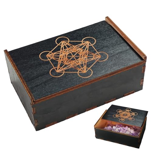 Tarotkartenbox aus Holz, Tarotkartenbox, Bix bietet eine sichere Umgebung, um Verformungen der Karten und Schäden zu vermeiden. Staprint Tarot Tarot Tarot Lagerung und Etui – Zubehörbox von Generic