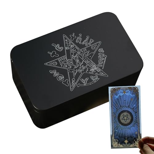 Tarotkartenetui: Eisenetui zur Aufbewahrung von Kartendecks, tragbare Hülle für Tarotkarten und Spielkarten, Schutzbox für Tarotdecks, Organizer für Spielkarten Tarotkartenetui: Eisenetui zur Aufbewahrung von Kartendecks, tragbare Hülle für Tarotkarten und Spielkarten, Schutzbox für Tarotdecks, Organizer für Spielkarten von Generic