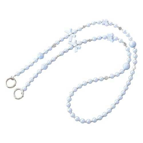 Tasche mit Perlen-Riemen, Perlenarmband, Kettenanhänger mit geprägten Perlen für Handtasche und Puppe - Schulterriemen mit Kordel für Plüschpuppen Tasche mit Perlen-Riemen, Perlenarmband, Kettenanhänger mit geprägten Perlen für Handtasche und Puppe - Schulterriemen mit Kordel für Plüschpuppen von Generic