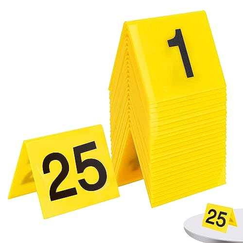Tatortmarkierungen 25pcs 2.95x3.54 Zoll Foto Beweise Marke Szenenkarte Halloween Dekorationen 1-25 Nummer, Detective Spy von Generic