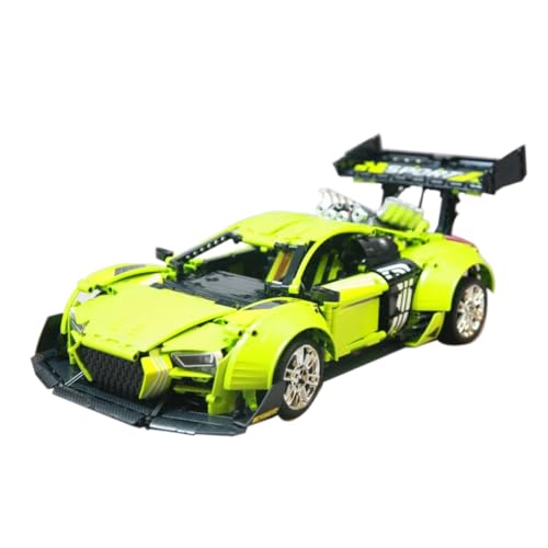 Technik Sportwagen Bausatz für Audi R8, 1/10 2641 Teile Rennwagen Modell, Auto Klemmbausteine Kompatibel mit Lego Technik von Generic