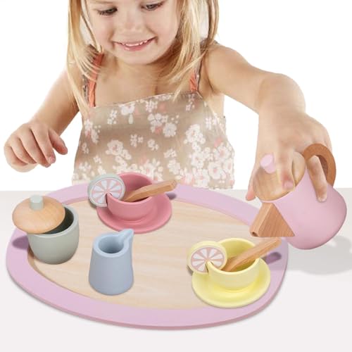Tee -Set, Kinder Nachmittagstee Set, Teekannen Tassen Löffel Kuchen Tee Time Playset, Wiederverwendbares Täuschung Spielen Essen, tragbare Handübungsspielzeug für und Kinder Geburtstag Tee -Set, Kinder Nachmittagstee Set, Teekannen Tassen Löffel Kuchen Tee Time Playset, Wiederverwendbares Täuschung Spielen Essen, tragbare Handübungsspielzeug für und Kinder Geburtstag von Generic