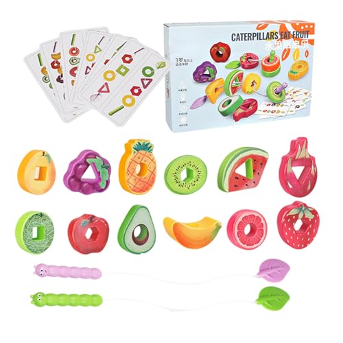 Tegrad Spielzeug für Kinder - String Threading Toy | Blockieren Sie Klassifizierungsspiel für logisches Denken Training und Interaktion Holzperlen im Draht von Generic