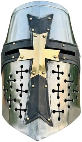 Tempelritter Helm | Mittelalter Kreuzritter Helm | Bestes Geschenk für Halloween Waffen & Rüstung Kostüm von Generic