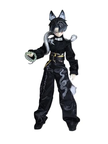 The Past in Sicily Series OB11 1/8 Mjd Action Sammelfigur Anime-Modell Geschenk 1/8 BJD Puppenspielzeug,Keine zusätzlichen Geschenke(Black) von Generic