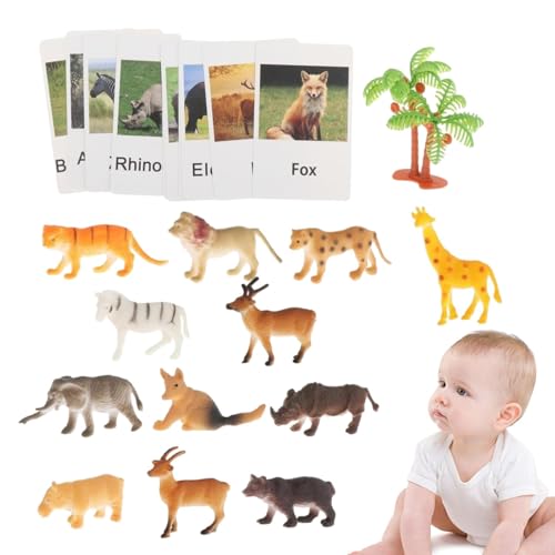 Tier-Assoziationskarten, Tier-Assoziationsspiel | sensorisches Spielzeug passend zum Flash-Kartenspiel | Pädagognitives Lernspielzeug für Vorschul-Lerne, passende Karte für Thank von Generic