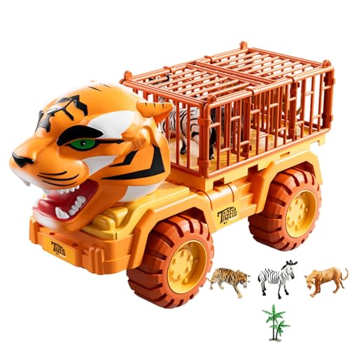 Tier-LKW-Spielzeug: Niedliche Cartoon-Tiger-Fahrzeuge, Tigergefängnisautospielzeug-Set | Pädagogisches Trägheitsfahrzeug, Spielzeugfahrzeug, Spaß Tier-LKW-Spielzeug: Niedliche Cartoon-Tiger-Fahrzeuge, Tigergefängnisautospielzeug-Set | Pädagogisches Trägheitsfahrzeug, Spielzeugfahrzeug, Spaß von Generic