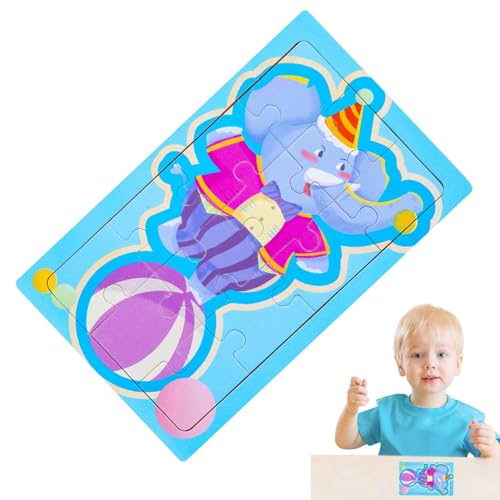 Tier-Puzzle-Spielzeug, Holzpuzzle für Kleinkinder | Tierpuzzle Spielzeug mit 12 Teilen aus Holz – Vorschul-Lernaktivitäten zur Förderung der Fantasie im Klassenzimmer und im Sal Tier-Puzzle-Spielzeug, Holzpuzzle für Kleinkinder | Tierpuzzle Spielzeug mit 12 Teilen aus Holz – Vorschul-Lernaktivitäten zur Förderung der Fantasie im Klassenzimmer und im Sal von Generic