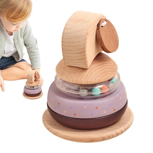 Tier-Stapelspielzeug aus Holz | Frühes Lernspielzeug für Kleinkinder, Elefanten-Stapelturm, Puzzle-Spielzeug für frühkindliche Bildung Tier-Stapelspielzeug aus Holz | Frühes Lernspielzeug für Kleinkinder, Elefanten-Stapelturm, Puzzle-Spielzeug für frühkindliche Bildung von Generic