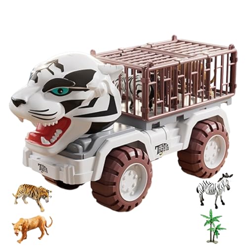 Tier-Transporter-Set – Tier-Laster-Spielzeug, Lustige Cartoon-Tiger-Fahrzeuge, Frachtwagen-Spielzeugs | Fahrzeugs pielzeug-Schulzimmer, Gefängnis-Laster für, Mädchen, Schwungrückzug-Fahrzeuge Tier-Transporter-Set – Tier-Laster-Spielzeug, Lustige Cartoon-Tiger-Fahrzeuge, Frachtwagen-Spielzeugs | Fahrzeugs pielzeug-Schulzimmer, Gefängnis-Laster für, Mädchen, Schwungrückzug-Fahrzeuge von Generic