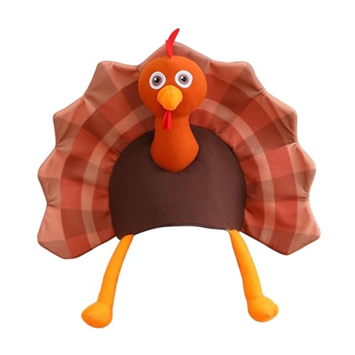 Tier Truthahn Hut Kopfbedeckung Kopf und Beine Party Favor Huhn Hüte Thanksgiving Hut für Halloween Karneval Bühne Performance von Generic